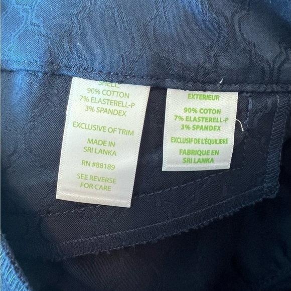 Lilly Pulitzer Kelly Textured Pants Navy Size 8 - Picture 15 of 16